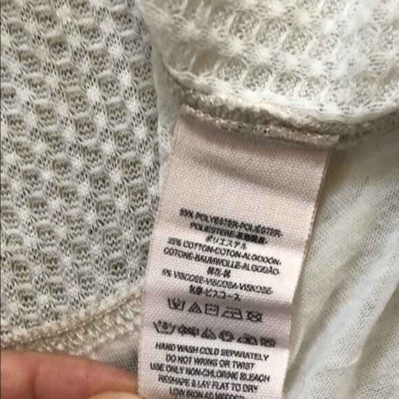 New We The Free star studded wide neck boatneck bateau waffle semisheer tunic - Picture 13 of 14